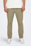 Only & Sons Onslİnus Streç Pamuklu Tapered Fit Lastikli Bel Daralan Paça Jogger Erkek Pantolon 22029765 BEJ