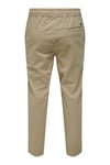 Only & Sons Onslİnus Streç Pamuklu Tapered Fit Lastikli Bel Daralan Paça Jogger Erkek Pantolon 22029765 BEJ