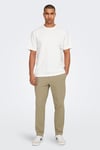 Only & Sons Onslİnus Streç Pamuklu Tapered Fit Lastikli Bel Daralan Paça Jogger Erkek Pantolon 22029765 BEJ
