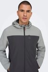 Only & Sons Onsmack Su Geçirmez Kapüşonlu Regular Fit Mevsimlik Erkek Mont 22024207 ANTRASİT