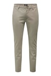 Only & Sons Onsmark Streç Slim Tapered Fit Normal Bel Düz Paça Chino Erkek Pantolon 22026326 TAŞ