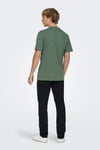 Only & Sons Onsmax % 100 Pamuk Regular Fit Bisiklet Yaka Erkek T Shirt 22025208 YEŞİL