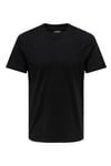 Only & Sons Onsmax % 100 Pamuk Regular Fit Bisiklet Yaka Erkek T Shirt 22025208 SİYAH