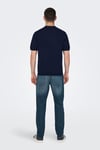 Only & Sons Onswyler Normal Kalıp Düğmeli Erkek Polo Yaka T Shirt 22022219 KOYU LACIVERT
