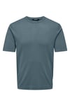 Only & Sons Onswyler Regular Fit Bisiklet Yaka Erkek T Shirt 22022928 HAVACI-MAVİ