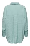Onlzazima Modal Oversize Fit Uzun Kollu Kadın Gömlek 15272523 AÇIK YEŞİL