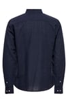 Onscaiden Keten ve Pamuk Karışımlı Slim Fit Erkek Gömlek 22012321 LACİVERT