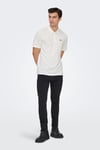Onsdawson Pamuklu Regular Fit Düğmeli Erkek Polo Yaka T Shirt 22036883 KREM