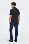 Onsdawson Pamuklu Regular Fit Düğmeli Erkek Polo Yaka T Shirt 22036883 SİYAH
