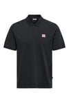 Onsdawson Pamuklu Regular Fit Düğmeli Erkek Polo Yaka T Shirt 22036883 SİYAH