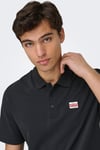 Onsdawson Pamuklu Regular Fit Düğmeli Erkek Polo Yaka T Shirt 22036883 SİYAH