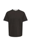 Onsdean Pamuk Karışımlı Yaka Detaylı Bisiklet Yaka Erkek T Shirt 22041397 KOYU KAHVE