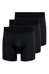 Onsfitz Pamuk Karışımlı 3 Pack Erkek Boxer 22027247 SİYAH