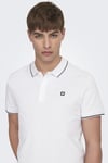 Onsfletcher Pamuklu Regular Fit Düğmeli Erkek Polo Yaka T Shirt 22024827 BEYAZ