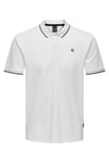 Onsfletcher Pamuklu Regular Fit Düğmeli Erkek Polo Yaka T Shirt 22024827 BEYAZ