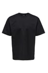 Onsfred % 100 Pamuk Relaxed Fit Bisiklet Yaka Erkek T Shirt 22022532 SİYAH