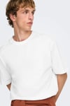 Onsfred % 100 Pamuk Relaxed Fit Bisiklet Yaka Erkek T Shirt 22022532 EKRU