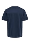 Onsfred % 100 Pamuk Relaxed Fit Bisiklet Yaka Erkek T Shirt 22022532 LACİVERT