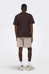 Onsfred % 100 Pamuk Relaxed Fit Bisiklet Yaka Erkek T Shirt 22022532 KOYU KAHVE