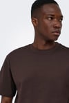 Onsfred % 100 Pamuk Relaxed Fit Bisiklet Yaka Erkek T Shirt 22022532 KOYU KAHVE