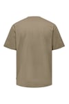 Onsfred % 100 Pamuk Relaxed Fit Bisiklet Yaka Erkek T Shirt 22022532 VİZON