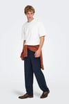 Onsfred % 100 Pamuk Relaxed Fit Bisiklet Yaka Erkek T Shirt 22022532 EKRU