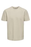 Onskian Pamuklu Regular Fit Bisiklet Yaka Erkek T Shirt 22028692 BEJ