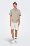 Onskian Pamuklu Regular Fit Düğmeli Erkek Polo Yaka T Shirt 22028694 BEJ