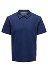 Onskian Pamuklu Regular Fit Düğmeli Erkek Polo Yaka T Shirt 22028694 LACİVERT