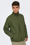 Onskosmo Regular Fit Ceket Yaka Erkek Mont 22031626 Olive