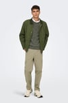 Onskosmo Regular Fit Ceket Yaka Erkek Mont 22031626 Olive