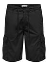 Onsloc Pamuklu Relaxed Normal Bel Cepli Erkek Short 22029214 SİYAH