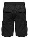 Onsloc Pamuklu Relaxed Normal Bel Cepli Erkek Short 22029214 SİYAH
