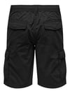 Onsloc Pamuklu Relaxed Normal Bel Cepli Erkek Short 22029214 SİYAH