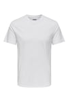 Onsmax % 100 Pamuk Regular Fit Bisiklet Yaka Erkek T Shirt 22025208 BEYAZ