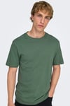 Onsmax % 100 Pamuk Regular Fit Bisiklet Yaka Erkek T Shirt 22025208 YEŞİL