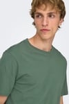 Onsmax % 100 Pamuk Regular Fit Bisiklet Yaka Erkek T Shirt 22025208 YEŞİL