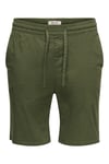 Onsreid Normal Kalıp Pamuklu Normal Bel Erkek Short 22036361 Olive