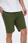 Onsreid Normal Kalıp Pamuklu Normal Bel Erkek Short 22036361 Olive