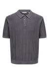 Onsthıjs Çizgili Regular Fit Kısa Kollu Erkek Polo Yaka T Shirt 22036558 VİZON