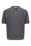 Onsthıjs Çizgili Regular Fit Kısa Kollu Erkek Polo Yaka T Shirt 22036558 VİZON