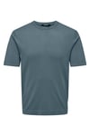 Onswyler Regular Fit Bisiklet Yaka Erkek T Shirt 22022928 HAVACI-MAVİ