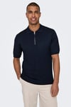 Onswyler Regular Fit Yarım Fermuarlı Erkek Polo Yaka T Shirt 22028606 KOYU LACIVERT