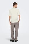 Onswyler Regular Fit Yarım Fermuarlı Erkek Polo Yaka T Shirt 22028606 EKRU