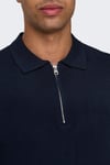 Onswyler Regular Fit Yarım Fermuarlı Erkek Polo Yaka T Shirt 22028606 KOYU LACIVERT