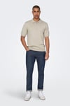Onswyler Regular Fit Yarım Fermuarlı Erkek Polo Yaka T Shirt 22028606 AÇIK BEJ