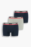 Organik Pamuklu 3 Pack Erkek Boxer 37149-0542 LACİVERT-GRİ