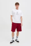 Originals Jordia Baskılı Pamuklu Relaxed Fit Bisiklet Yaka Erkek T Shirt 12286609 BEYAZ