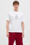 Originals Jordia Baskılı Pamuklu Relaxed Fit Bisiklet Yaka Erkek T Shirt 12286609 BEYAZ