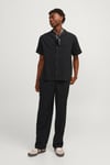 Originals Jorluke Pamuklu Relaxed Fit Kısa Kollu Poplin Erkek Gömlek 12255781 SİYAH